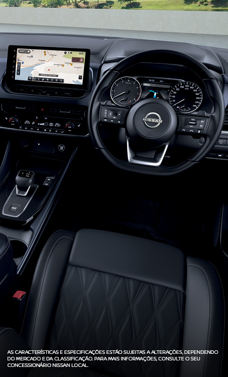 RHD interior dash view of Nissan Qashqai